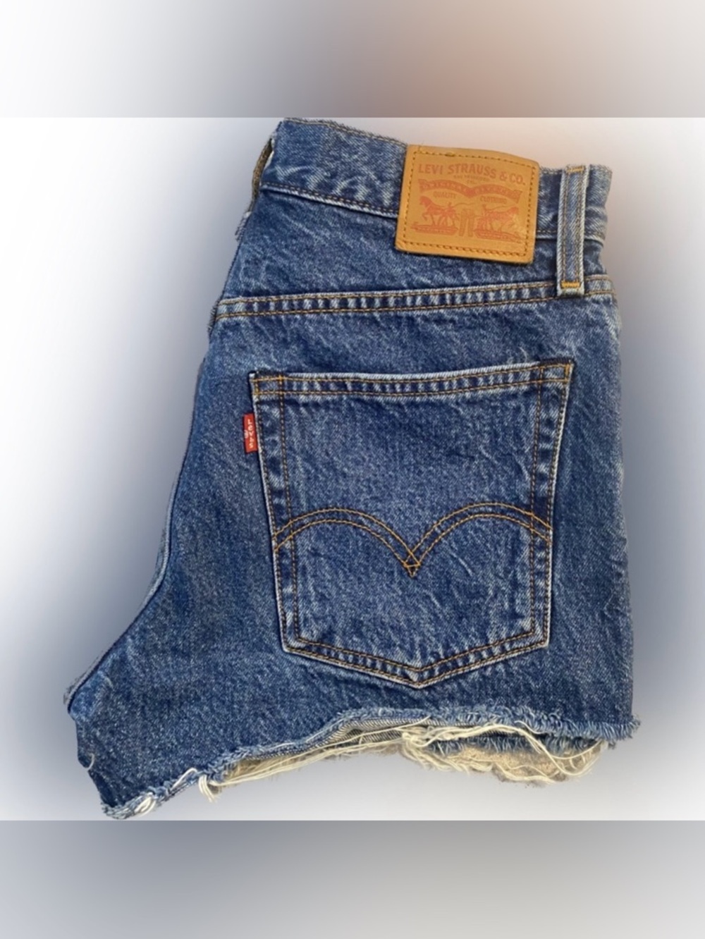 Vintage, White Oak Cone 501 Levi's Classic Cutoff Denim Shorts - Sz 26.